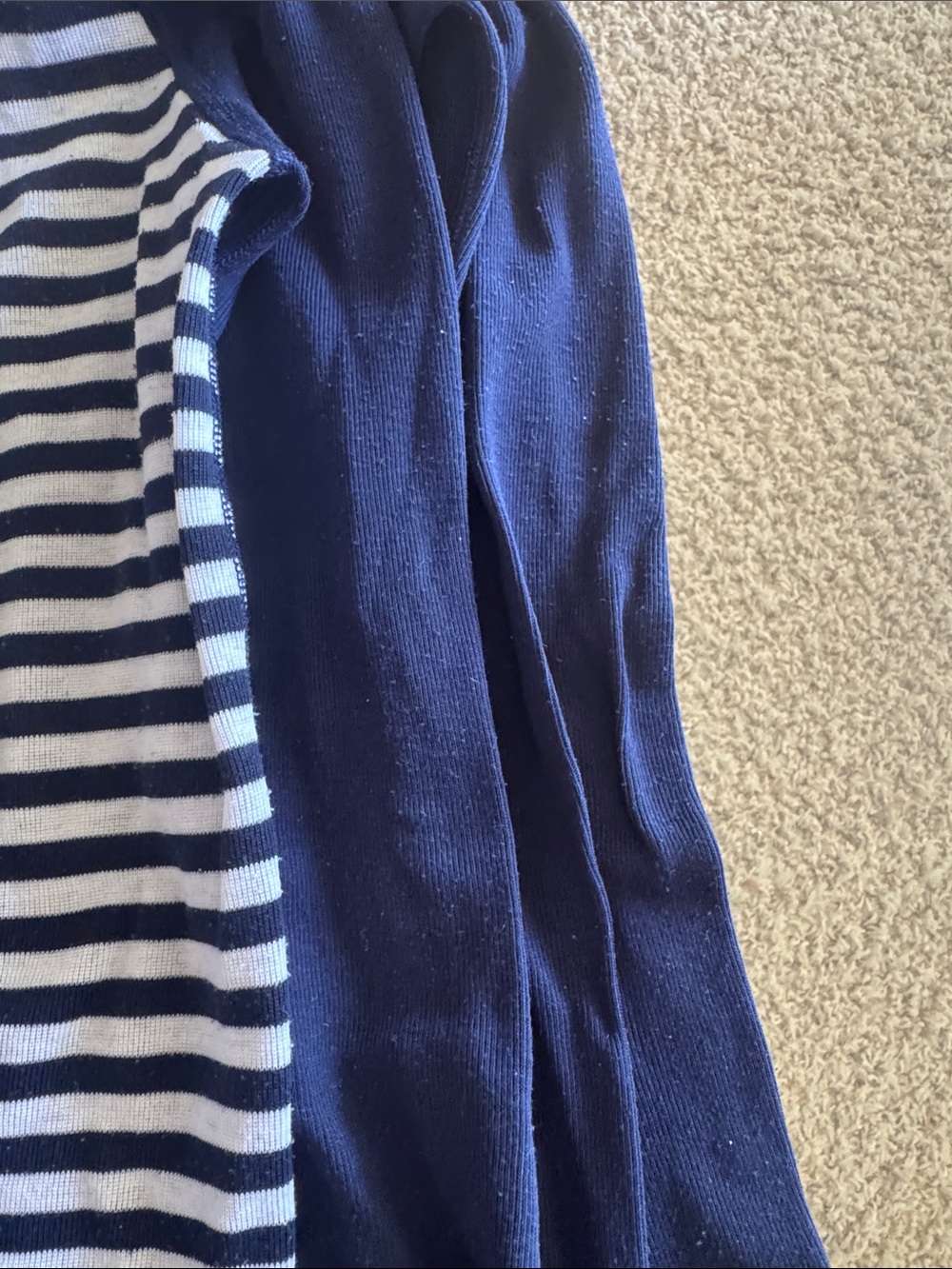 Odlo thermal active warm Striped Navy and White Long Sleeve Top - Picture 3 of 4